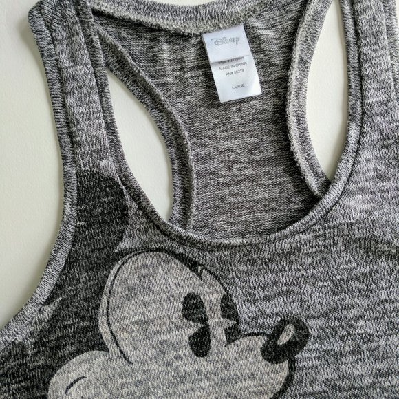 Disney Mickey Mouse Racerback Swing Tank Top Gray - Picture 3 of 6